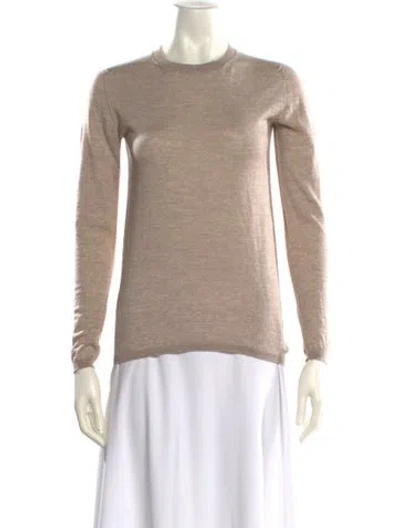 Pre-owned Max Mara Wool Crew Neck Sweater In Neutral
