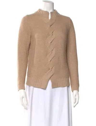 Pre-owned Max Mara Wool Crew Neck Sweater In Neutral