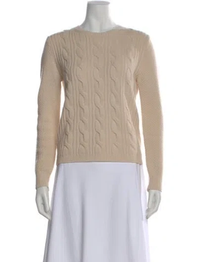 Pre-owned Max Mara Wool Crew Neck Sweater In Neutral