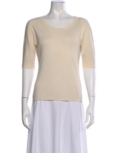 Pre-owned Max Mara Wool Crew Neck Sweater In Neutral