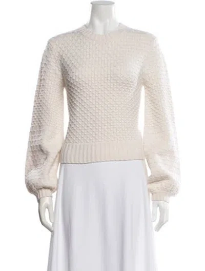 Pre-owned Max Mara Wool Crew Neck Sweater In Neutral