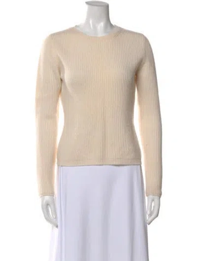 Pre-owned Max Mara Wool Crew Neck Sweater In Neutrals