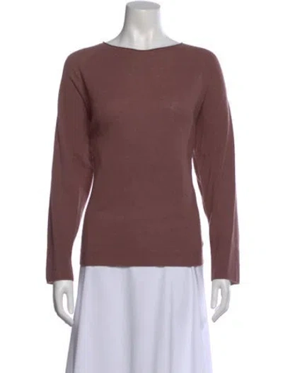 Pre-owned Max Mara Wool Crew Neck Sweater In Pink