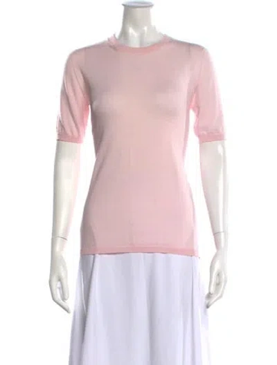 Pre-owned Max Mara Wool Crew Neck Sweater In Pink