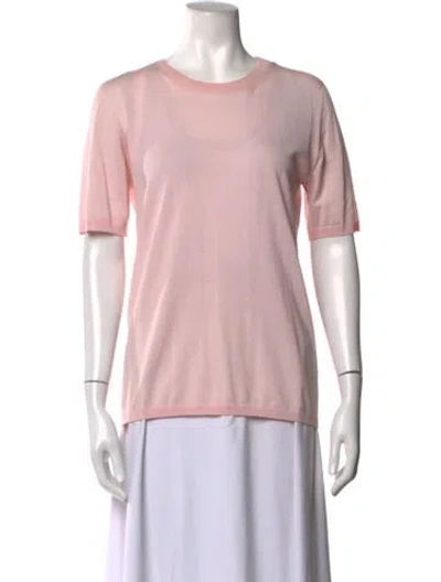 Pre-owned Max Mara Wool Crew Neck Sweater In Pink