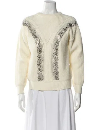 Pre-owned Max Mara Wool Crew Neck Sweater In Yellow