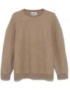 Max Mara Wool Crewneck Sweater In Neutral
