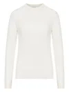Max Mara Wool Crewneck Sweater In White