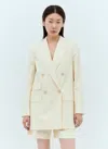 Max Mara Women Elegia Double-breasted Wool Blazer In Cream