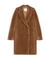 Max Mara Wool Double-breasted Coat In Brown
