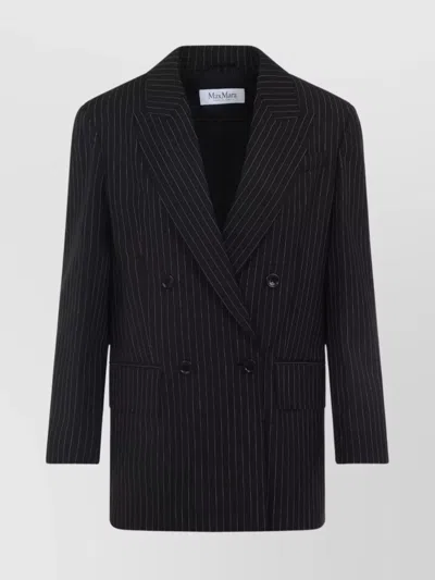 MAX MARA WOOL DOUBLE-BREASTED JACKET PEAK LAPELS