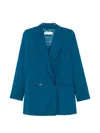 Max Mara Wool Double-breasted Jacket In Blue