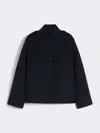 Max Mara Wool Drap Jacket In Black