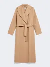 Max Mara Wool Drap Wrap Coat In Camel