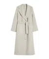 Max Mara Wool Drap Wrap Coat In White