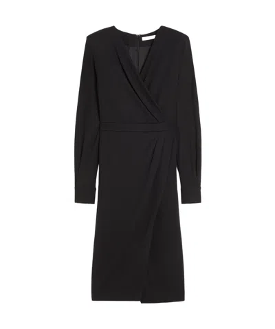 Max Mara Wool Dress In Black
