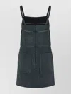 Max Mara Wool Dress With Front Pockets And Spaghetti Straps