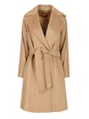 Max Mara Camel Broadcloth Dravenna Robe Coat In Nude