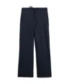 Max Mara Wool Elastic Casual Pants In Blue