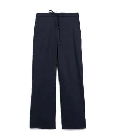 Max Mara Wool Elastic Casual Pants In Blue