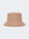 Max Mara Wool Felt Bucket Hat In Brown