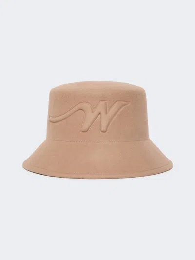 Max Mara Wool Felt Bucket Hat In Brown