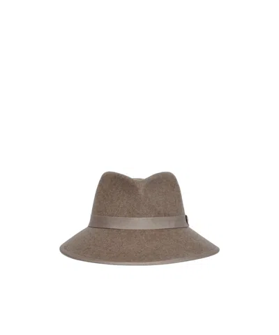 Max Mara Wool Felt Hat In Brown