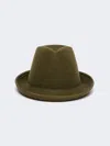 Max Mara Wool Felt Hat In Kaki