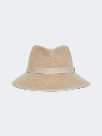 Max Mara Wool Felt Hat In Neutral