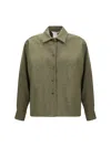 Max Mara Wool Felt Shirt In Green
