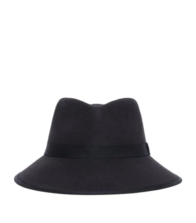 Max Mara Wool Felt Trilby Hat In Blue