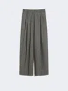 Max Mara Wool Flannel Trousers In Gray