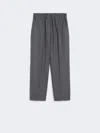Max Mara Wool Flannel Trousers In Gray