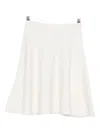 Max Mara Wool Flared Skirt In White
