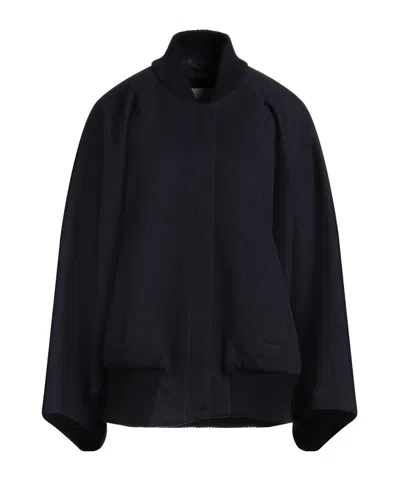 Max Mara Wool Flight Jacket In Black