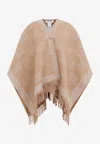 Max Mara Woman Cape Camel Size Onesize Virgin Wool In Brown