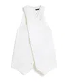 Max Mara Wool Gabardine And Satin Vest In Neutral