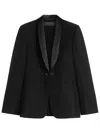 Max Mara Giselle Shawl-lapel Embellished Blazer In Black