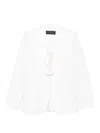 Max Mara Long-sleeved Suit Jacket In White
