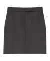 Max Mara Wool Gabardine Mini Skirt In Black