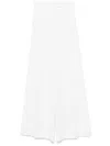 Max Mara Wool Gabardine Trousers In White