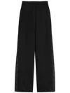 Max Mara Wool Gabardine Trousers In Black