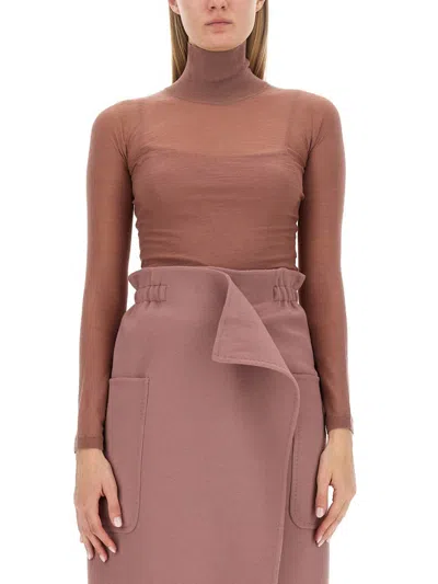 Max Mara Turtleneck Long In Pink