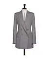 Max Mara Wool Grain Blazer In Gray
