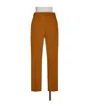 Max Mara Wool Granite Trousers In Brown