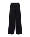 Max Mara Wool High-waisted Casual Pants In Black