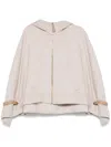 Max Mara Wool Hooded Cape In White