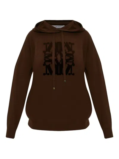 Max Mara Wool Hoodie In Pattern
