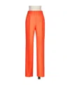 Max Mara Wool Horn Casual Trousers In Red