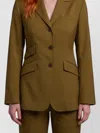 Max Mara Wool Jacket Notch Lapel Regular Fit In Green